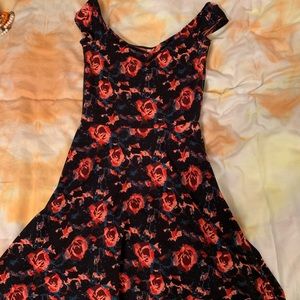 Rose printed dress